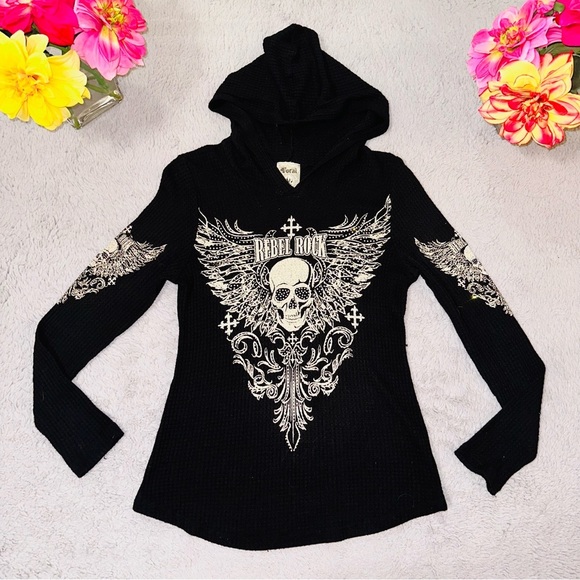 Vocal skull Embellishment waffle top - Picture 2 of 10